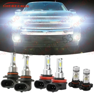 For Silverado 1500 2500 2007-2014 - 6x 6000K LED Headlight Fog Light Bulbs - Bild 1 von 12