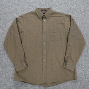 Barrington Shirt Mens 17 34/35 Oxford Brown Button Down Wrinkle Free XL USA - Picture 1 of 20