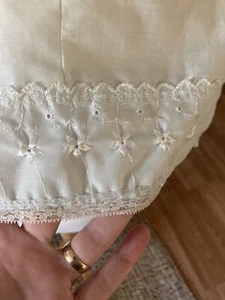 Vntg 1960's Light Blue Cotton Blend Half Slip with eyelet hem 12”elastic Waist - Picture 1 of 5