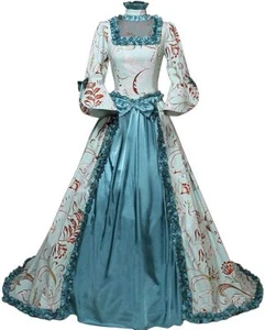 Masked Ball Victorian Dress 18th Century Medieval War Ball Gown Costume - Picture 1 of 6