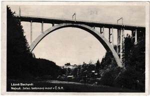 Postcard Bechin/Beching/Bechingen/Bechyne - Railway and Road Bridge - Picture 1 of 2