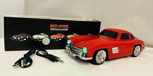 Altavoz portátil clásico Mercedes-Benz 300 Roadster rojo Bluetooth con luz LED - Imagen 1 de 6