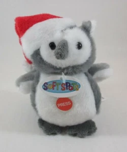 LOT graue Weihnachtseule SOFT SPOTS SOUND musikalisch PLÜSCH Ganz Jingle Bells Santa - Bild 1 von 6