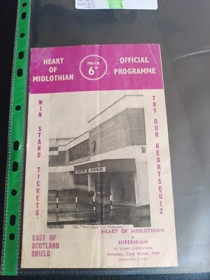 Hearts v Hibernian 22 March 1969.East of Scotland Shield Final Hibs (1) - Image 1 of 4