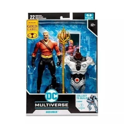 AQUAMAN flashpoint NEW action figure MCFARLANE DC Cyborg BAF build a figure 7" Cover