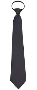 Corbata con cremallera de carbón pretied para hombre bodas baile de graduación - Imagen 1 de 2