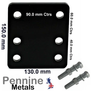 Adjustable Towbar Levelling Drop Plate Steel With 60mm M16 Bolts Trailer Tow Bar - Picture 1 of 12