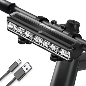 Aluminium Fahrrad Frontlicht 1800 Lumen - 5 Modi mit Tagwarnlicht, IP65 - Bild 1 von 8