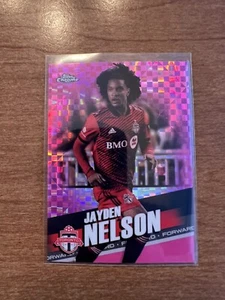 2022 Topps Chrome MLS #32 Jayden Nelson Pink X Fractor Toronto Soccer Refractor - Picture 1 of 2