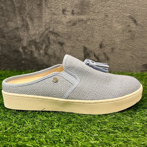 Scarpe Spenco Celine Mules donna 9 D blu bianco slip on scivolo nappa casual