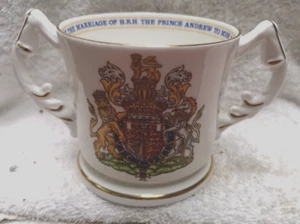 Aynsley, Prince Andrew marriage to Sarah Ferguson 1986 twin handled loving cup - Picture 1 of 3
