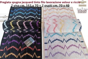 Missoni Set Sponges 4 Pieces 2 Face CMS 115 x 70 + 2 Guest 70 x 40 Measures Max - Picture 1 of 10