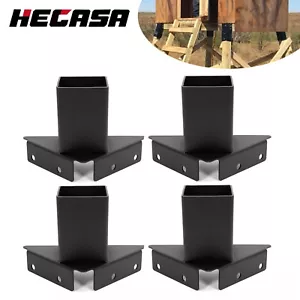 Powder coated Compound Angle Heavy Duty Deer Elevator Brackets Tree Stand 4pcs - Picture 1 of 14