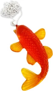 Unique ORANGE KOI CARP NECKLACE fish MINIATURE carp LUCKY handmade RESIN PENDANT - Picture 1 of 1
