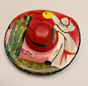 Sombrero Cappello Messicano Made Mexico Magnete Calamita Collezione - Foto 1 di 4