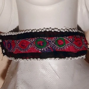 Gargantilla bordada tribal ATS danza del vientre Kuchi Afghani 798b3 - Imagen 1 de 3