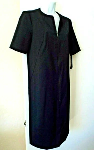 NEW***HACHE Italy Sz 40/6 zipper Shift DRESS black!! - Picture 1 of 5