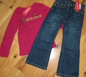 Gymboree Herbst Heimkehr Fashionista Magenta Schleife Top & Band Jeans Neu mit Etikett 4 - Bild 1 von 3