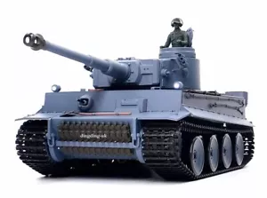 Heng Long BB Disparo Control Remoto RC Tanque Tigre Alemán Suspensión de Metal V7 Reino Unido - Imagen 1 de 7