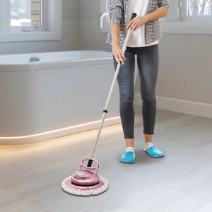 Electric Spinning Mop Floor Polisher Tile Waxer Scrubber Cleaning Machine 4 In 1 - Picture 1 of 24