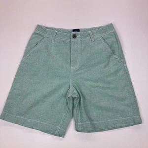 Boys JK boys Teal Blue Shorts Size 18 Youth Khaki Mid-Rise 29” Waist 7” Long EUC - Picture 1 of 15