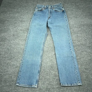 Vintage Levis Jeans Women 25X29 Denim Original Straight Button Fly 501 6501 USA - Picture 1 of 12