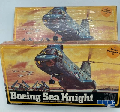 2 Boeing Sea Knight Helicopter Model Kits 1-4102 NIB Vintage 1982 MPC - Image 1 of 4