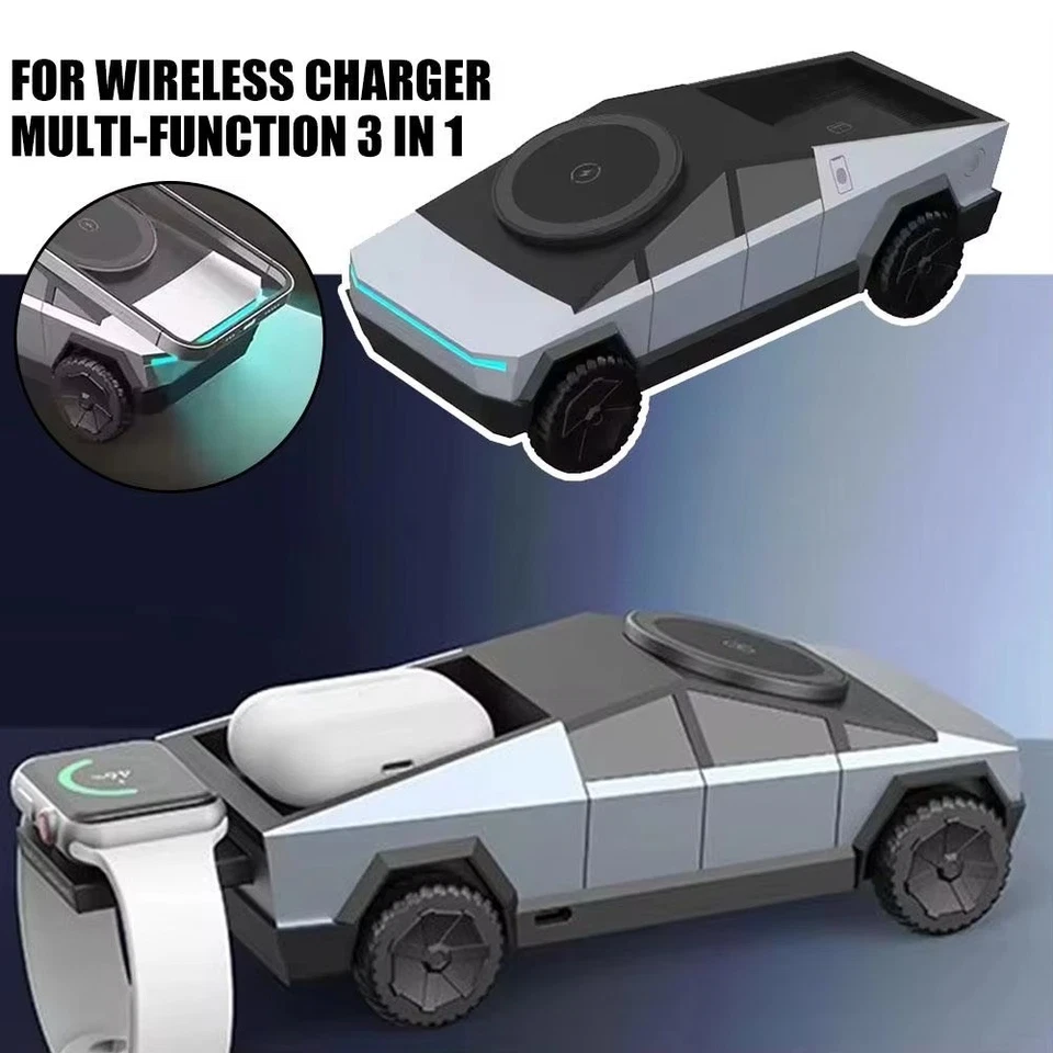 Soporte de cargador inalámbrico CyberDock 3 en 1 para iPhone 16 15 14 AirPods iWatch Light Foto 1 de 4