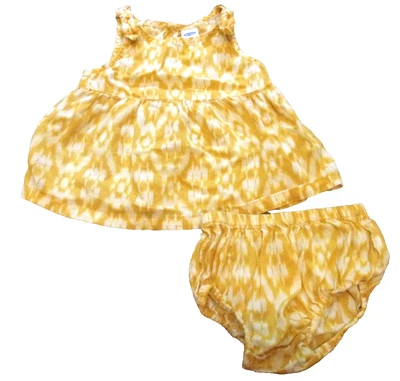 Old Navy Infant Girls 6-12 months 2-piece Outfit Gold and White - Image 1 of 4