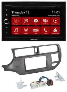 Blaupunkt MP3 DVD Bluetooth DAB 2DIN USB Autoradio für Kia Rio UB 11-14 anthrazi - Bild 1 von 8