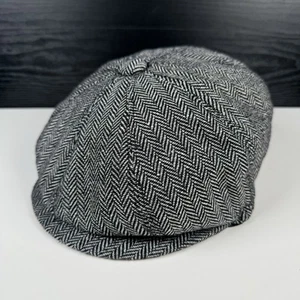 Jaxon Hats Union Wool Blend Newsboy Cap - Gray - Medium - New - Picture 1 of 8