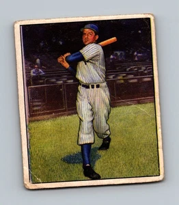 1950 Bowman #10 Tommy Henrich LOW GRADE (crease) Vintage Baseball Card - Picture 1 of 2
