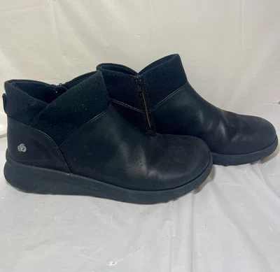 Botines Black Cloudsteppers de Clarks Sillian 2.0 Dusk Interior Tobillo Cremallera Talla 9.5 M Foto 1 de 4