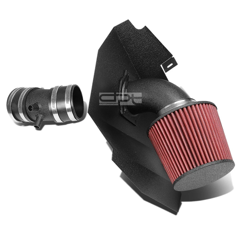 Ajuste 99-03 Frontier D22/Xterra 3.3 acabado arrugado admisión de aire de aluminio + protector térmico Foto 1 de 4