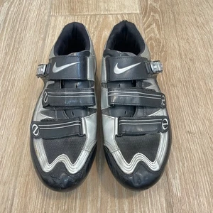 Nike Ventoux Plus Cycling Bike Shoes Sz 9.5 Men’s Black/Silver with cleats - Picture 1 of 5