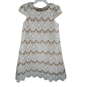 Girls Special Occasion Dress Size 6 Camilla Lace Rose Gold Flower Girl Formal - Picture 1 of 9