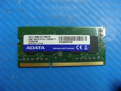 HP 15-ac121dx 15.6" Laptop ADATA 2GB Memory AO1L16BC2N1-BQHS PC3L-12800S-11 - Image 1 of 2