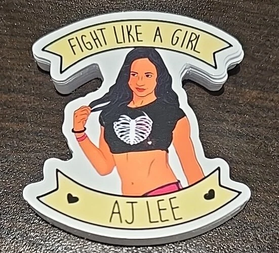 Pegatina de lucha libre vintage AJ Lee Fight Like A Girl WWE Foto 1 de 1