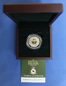 2017 Jersey Silver Proof £5 coin "Battle of Britain" in Case with COA - Picture 1 of 5