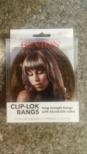 Brand New Revlon Ready To Wear Hair Clip-Lok Bangs Medium Brown  - Picture 1 of 3