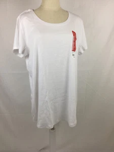 NWT BCG White Scoop Neck Shirt Sleeve  T Shirt 2XL - Picture 1 of 7