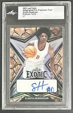 2022 Leaf Exotic Scoot Henderson Prismatic Turtle Auto 1/1 NBA Top 3 Pick!