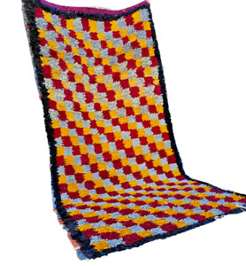 Vintage Moroccan Tribal Azilal Rug Handmade Area Carpet wool Berber Old Kilim