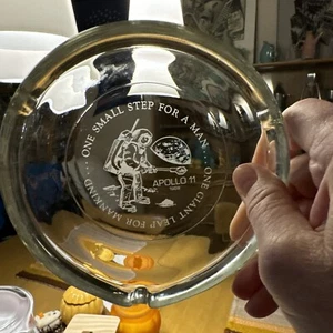 Apollo 11 Ashtray 5 1/2” Glass - Picture 1 of 5