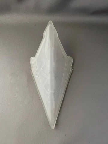 ANTIQUE VTG FRENCH MARSEILLES ART DECO SLIP GLASS CHANDELIER SCONCE LAMP SHADE Cover