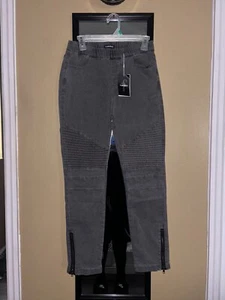 Flamingo Flamingals Größe S Damen neu mit Etikett Moto Pull-On Jeans elastischer Bund Knöchelreißverschluss - Bild 1 von 6