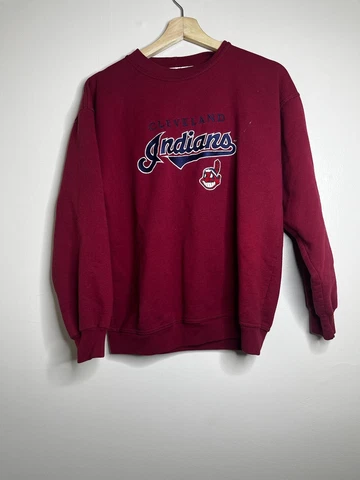 Vintage 1997 Cleveland Indians Pullover Sweatshirt Men’s Size Medium Red Cover