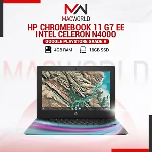 HP Chromebook 11 G7 EE Intel Celeron N4000, 4GB 16GB Google PlayStore Warranty A - Picture 1 of 6