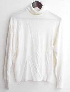 Damen Strick Pullover weiß m. Rollkragen Gr. 42 v. Vitos - Picture 1 of 2