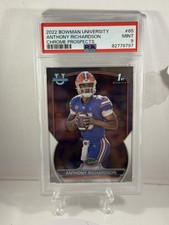 2022 Bowman University #65 Anthony Richardson Chrome Prospects RC PSA Mint 9